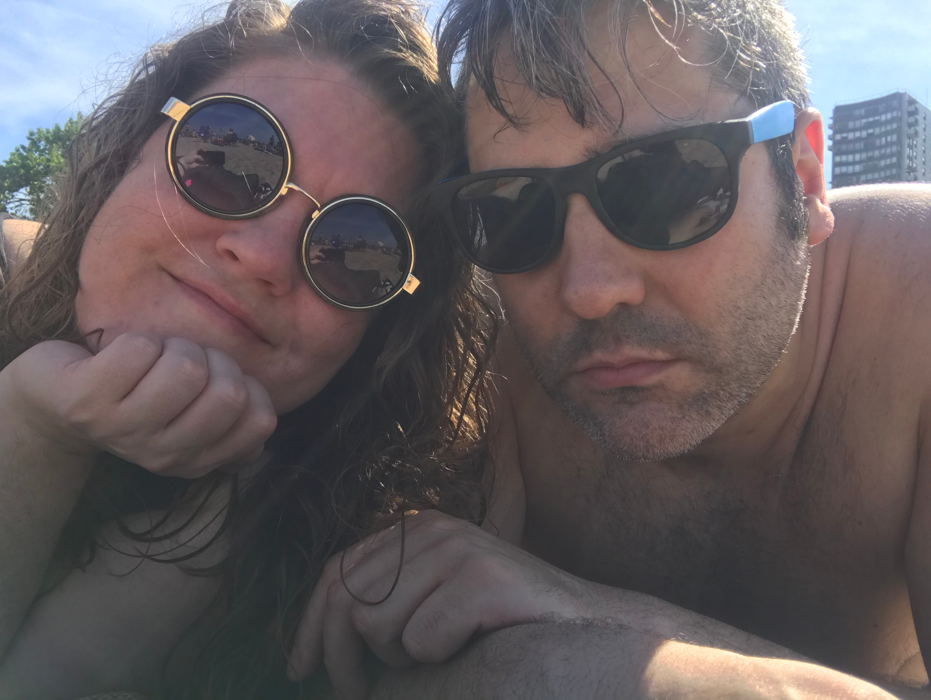 Steph & Andy on the beach, Summer 2022