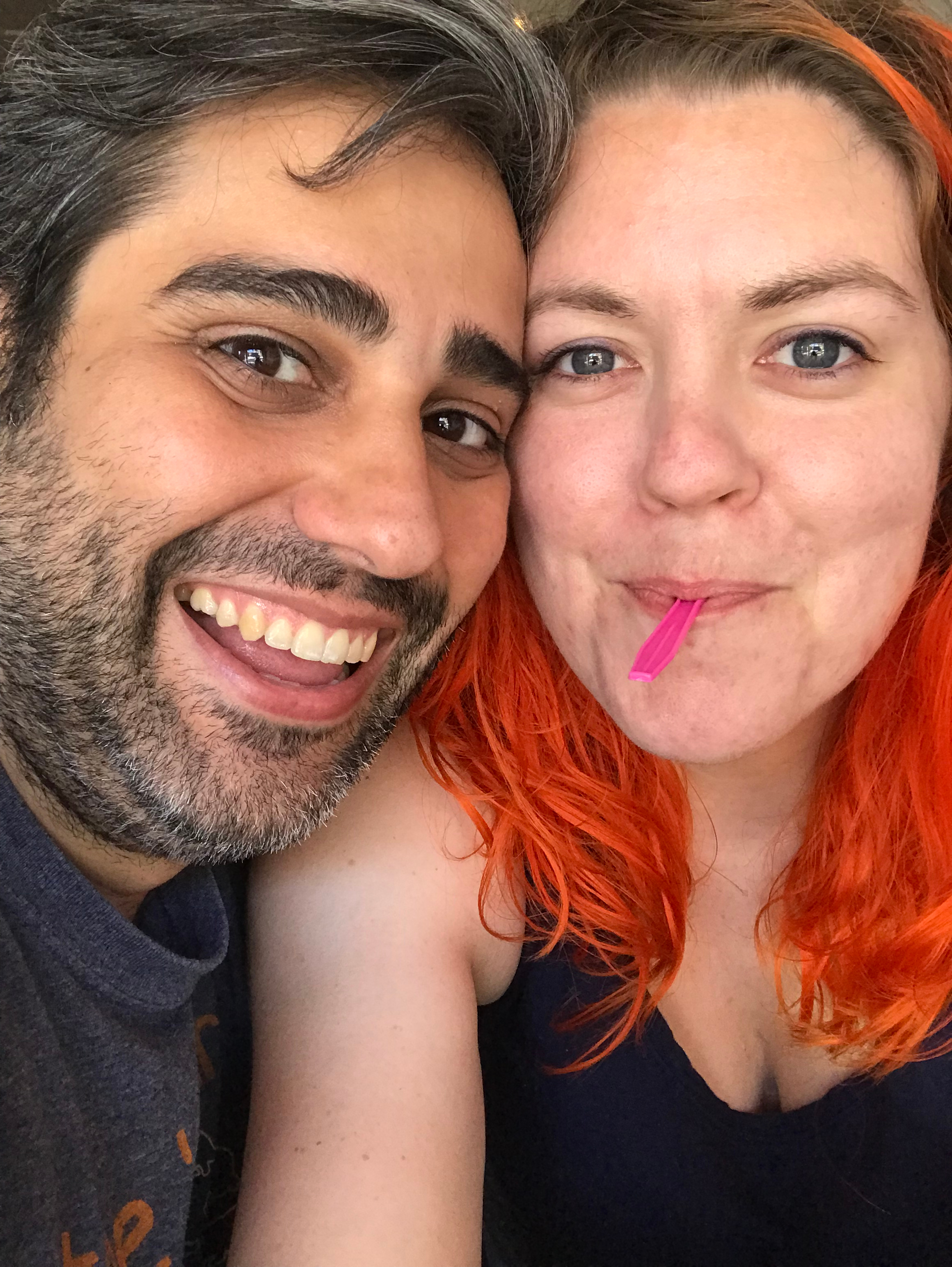 Andy & Steph at the ice cream shop, Summer 2019