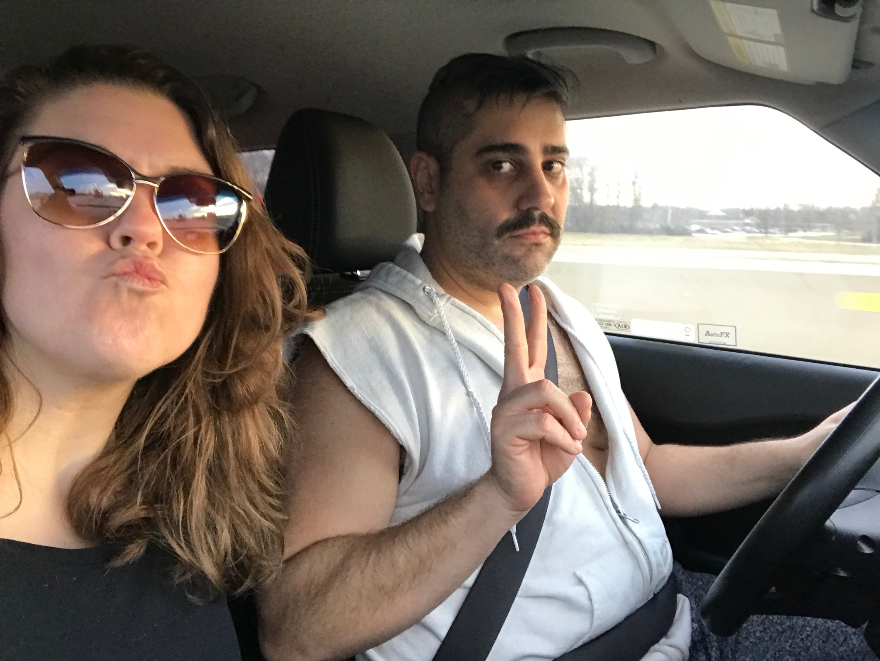 Steph & Andy in a Uhaul, May 2020